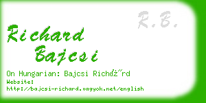 richard bajcsi business card